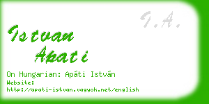istvan apati business card